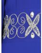 Royal_Blue_Kaftan_Close Up View_IslamicShop.in