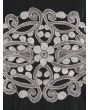 Amara_Silver_Embroidered_Black_Kaftan_Close Up View_IslamicShop.in