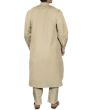Miyaz_Kurta_Pajama_Khaki Color Back View_IslamicShop.in
