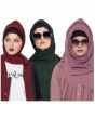 Maroon, Dark Green & Mauve