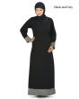 Mysah_Abaya_Black & Grey Color_IslamicShop.in