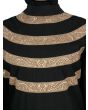 Seemeen_Black_Cotton_Abaya_Close Up View_IslamicShop.in