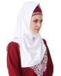 Samar_Maroon_White_Kurti and Skirt_Hiajb_IslamicShop.in