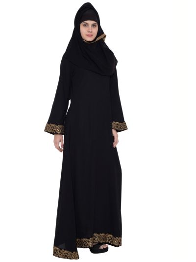 Black Lace Abaya