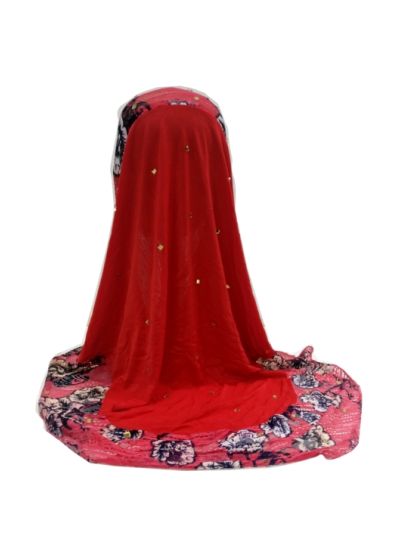 Red Net Desigh Instant Kids Hijab