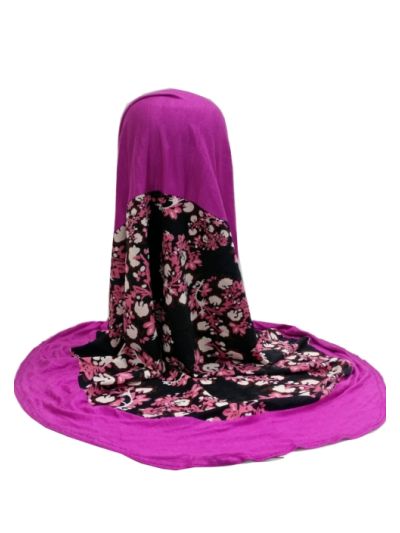 Magenta Stone work Instant Kids Hijab