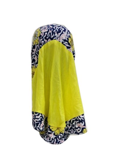 Yellow Flower Desigh Instant Kids Hijab