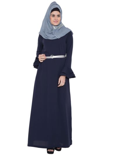 Ruhi Abaya Dress With Bell Sleeves & Matching Belt