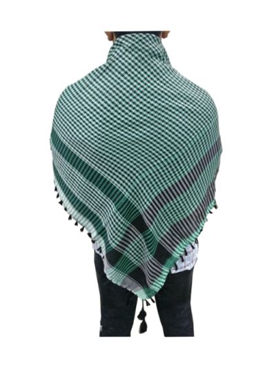 Green Mixed Black Color Arab Scarf 