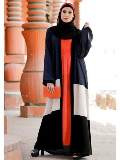 Multi color Jacket Abaya