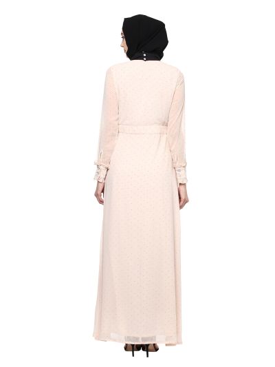 Pink Printed Abaya