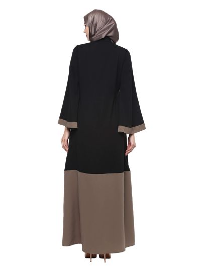 Black/Brown Embellished Abaya