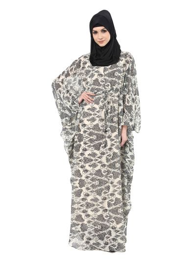 Black & White Printed Kaftan