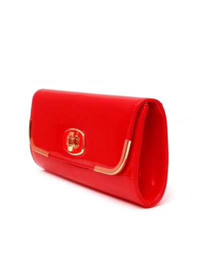 Red Leather Clutch