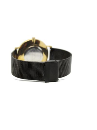 Men Gold & White Stainless Steel Arabic Watch 