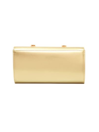 Golden Leather Clutch