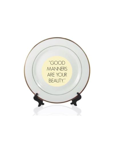 Manners Ceramic Plates