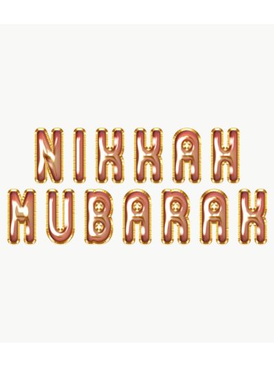 Nikkah Mubarak Foil Balloon