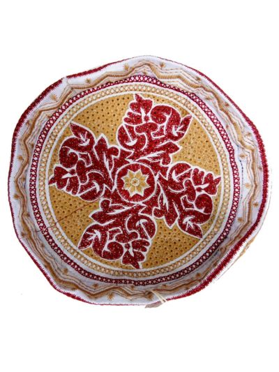 Red mixed Beige Cap