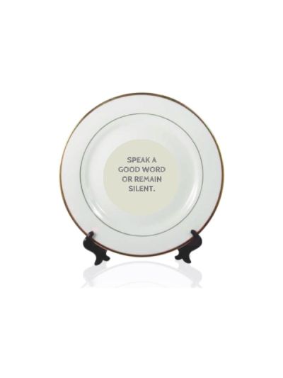 Speak Good Ceramic Plates 