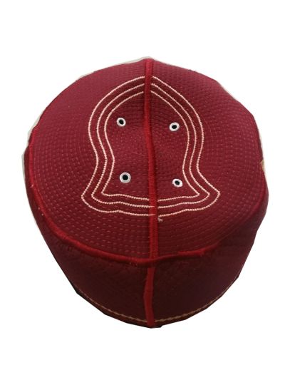 Kufi Nalain Maroon Cap - 20.5 Cm