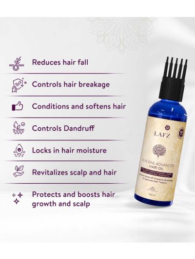 Lafz 10-In-1 Advanced Hair Oil (200 ml)