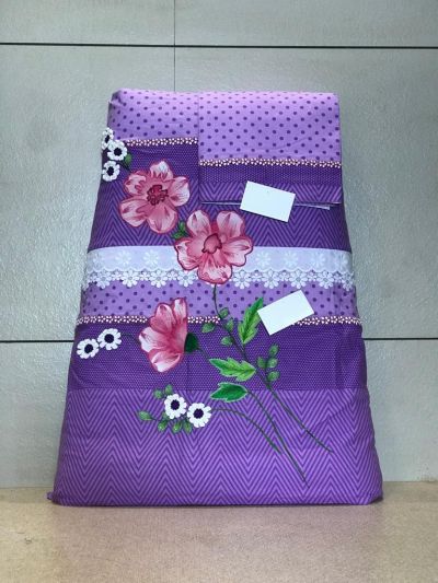 Sweet Light Purple Rida With Machine Embroidery