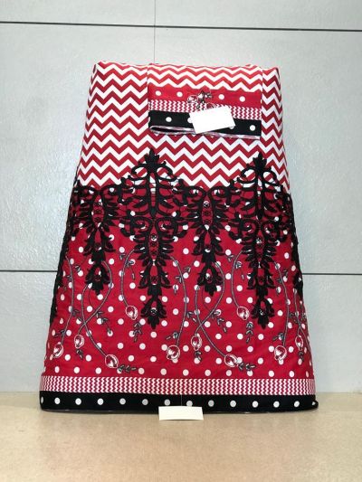 Red Shevron Imported Material Rida Smart Aary Work