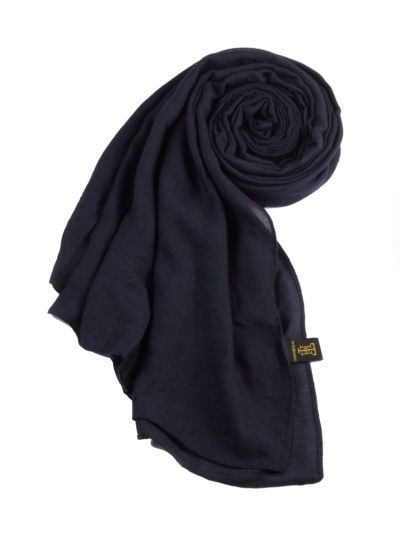 Navy Plain Soft Cotton Hijab