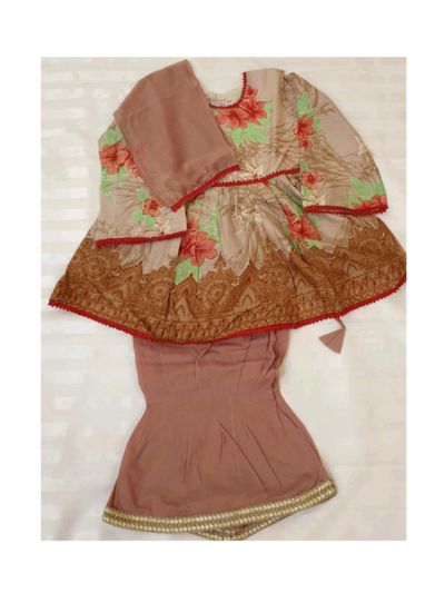 Riwaj Lawn Kurta with Gharara pants Set																		