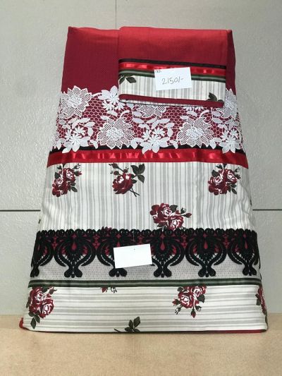 Red Rida With Printed Belt And Smart Panneling