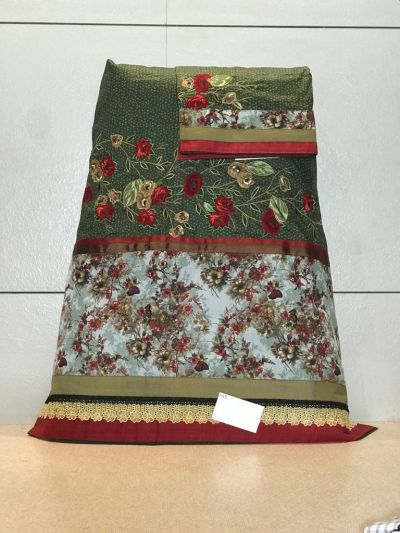 Green Rida with Printed Panelling and Smart Machine Embridery
