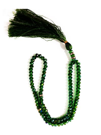 Dark Green Crystal 5mm Tasbih