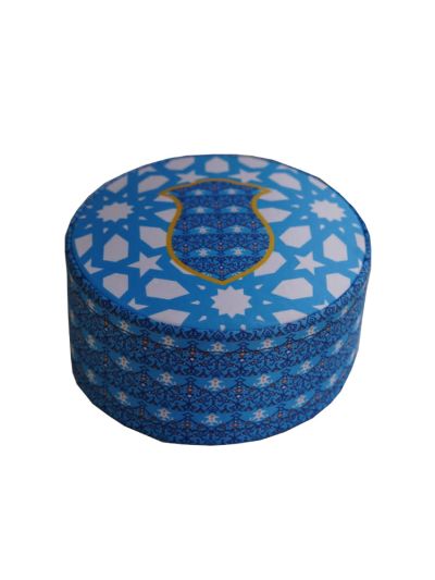 Blue & White Printed Cap With Nalain Paak