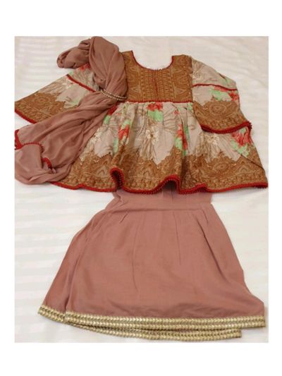 Riwaj Lawn Kurta with Gharara pants Set																		