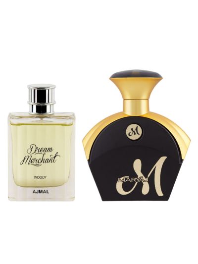 Ajmal Dream Merchant EDP 90ml Fresh perfume & Maryaj M For Her EDP 90 ML Bundle of 2