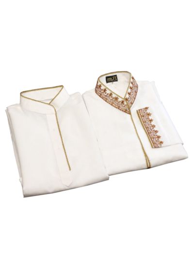 Embroidered Stitched Kurta Saya Set
