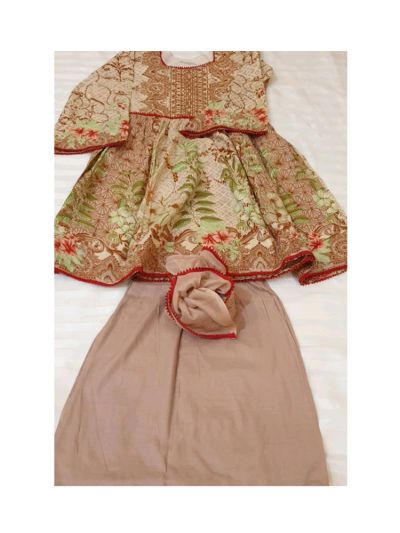 Riwaj Lawn Kurta with Gharara pants Set																		