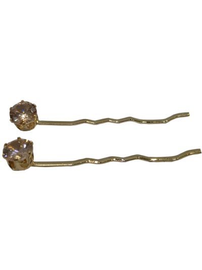 Golden Gem Stone Hijab Pin (Golden)