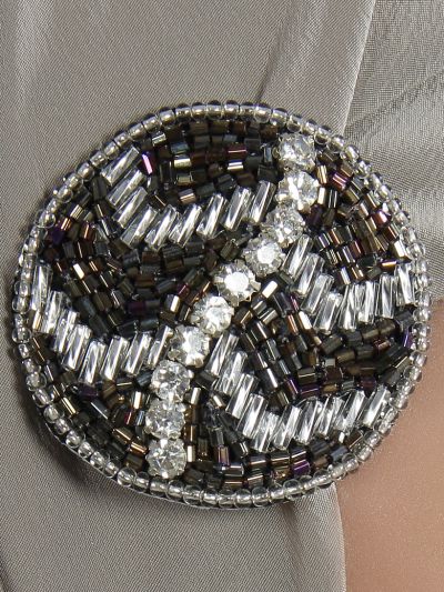Zig-Zag Design Brooch Pin Cum Clip