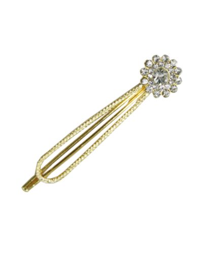 Golden Flower Shape Hijab Pin 