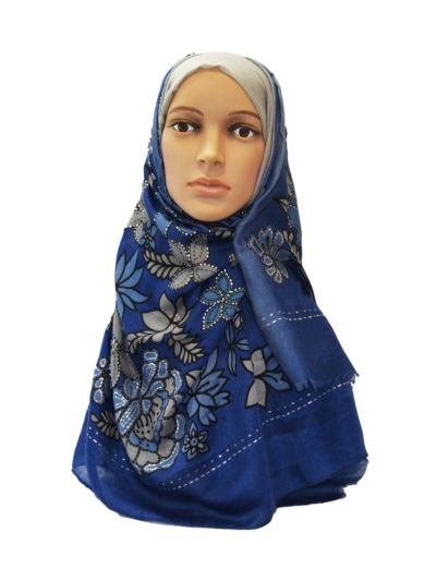 Dual Shade Hijab With Silver Lining