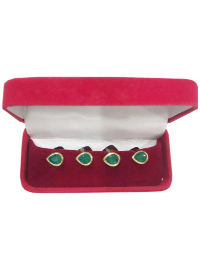Premium Aasu Shape Buttons With Red Stone