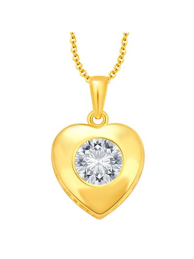 Trendy Gold Plated CZ Pendant 