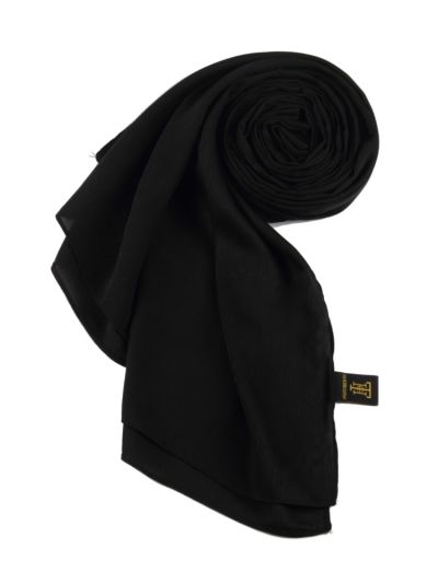 Black Metallic Satin Hijab