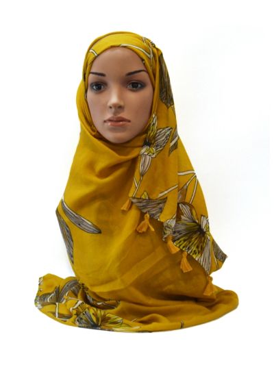 Hibiscus Printed Hijab