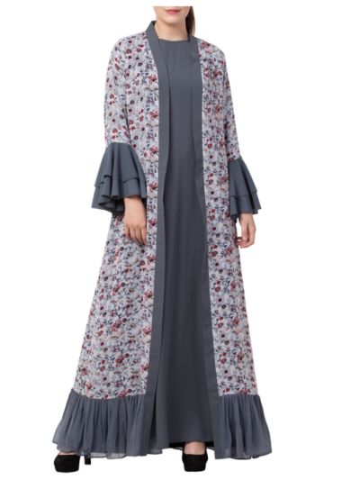 Abaya and Stylish Cardigan Combo