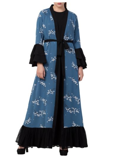 Abaya and Stylish Cardigan Combo