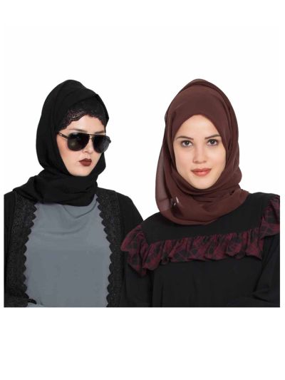 Combo Super Fine Georgette Hijab (Set of 2)