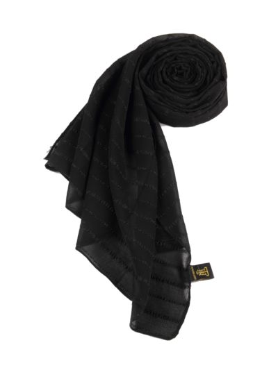Black Bubble Crepe Hijab
